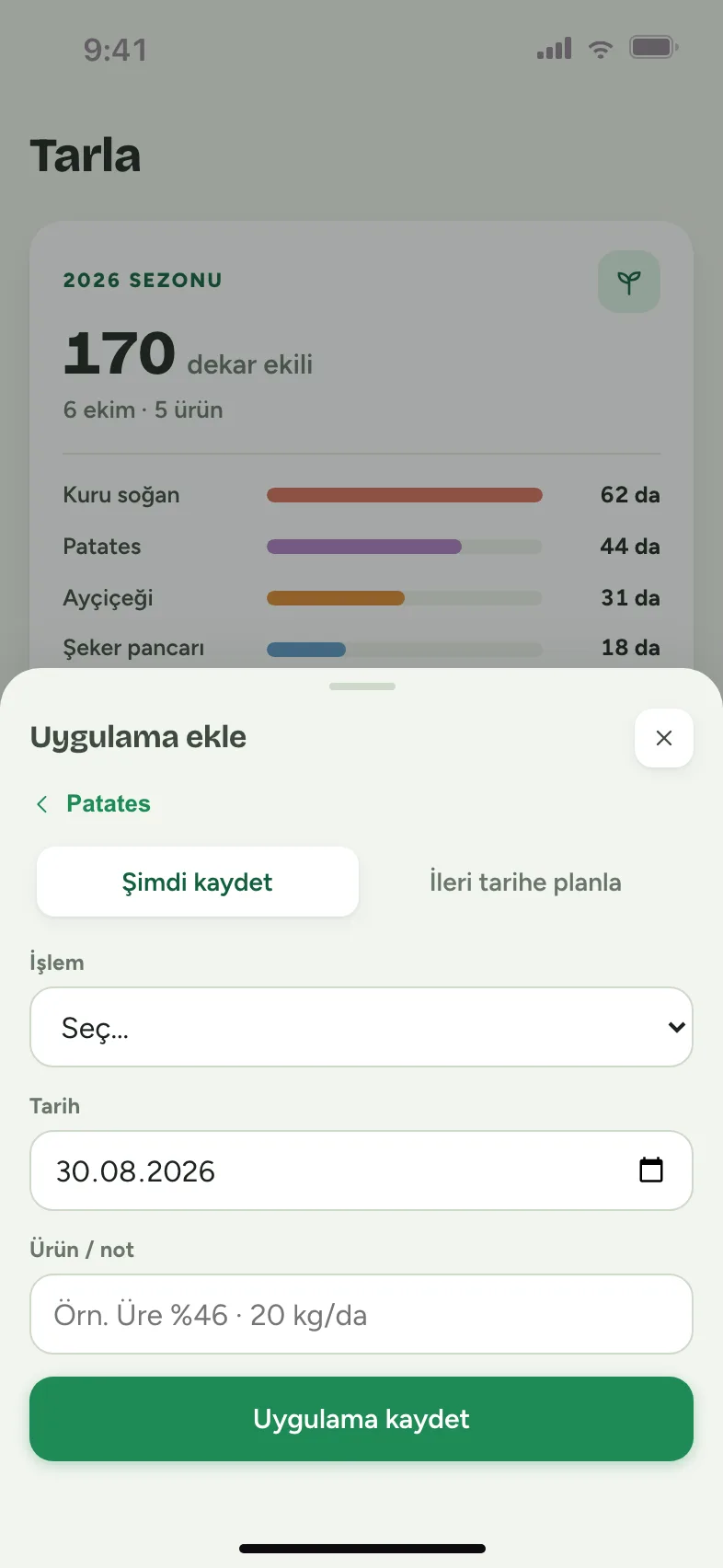 Uygulama ekle formu