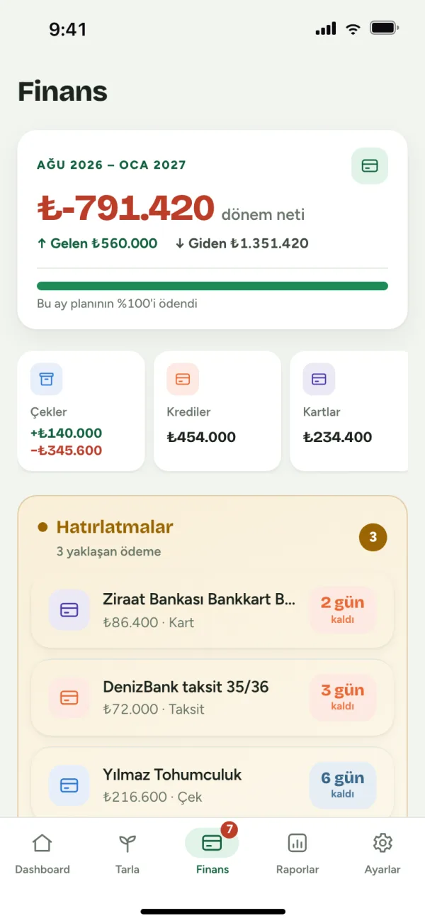 Finans özeti