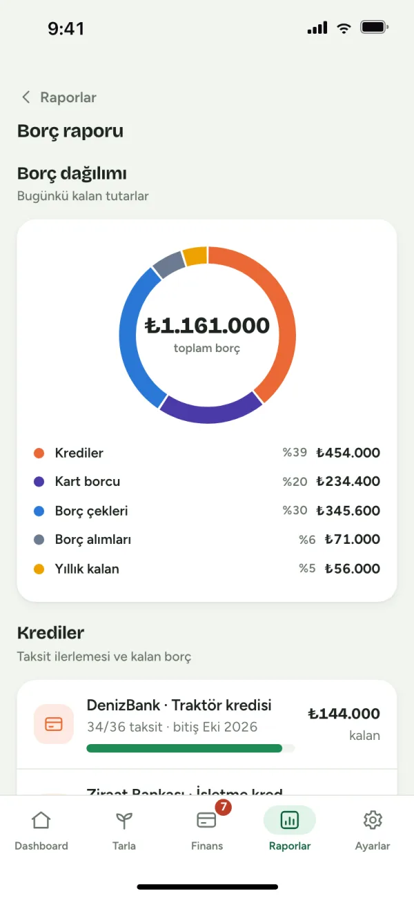 Borç raporu
